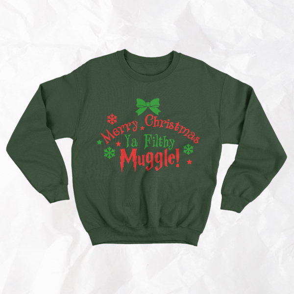 Merry Christmas Ya Filthy Muggle - Adult Crewneck - Image 3