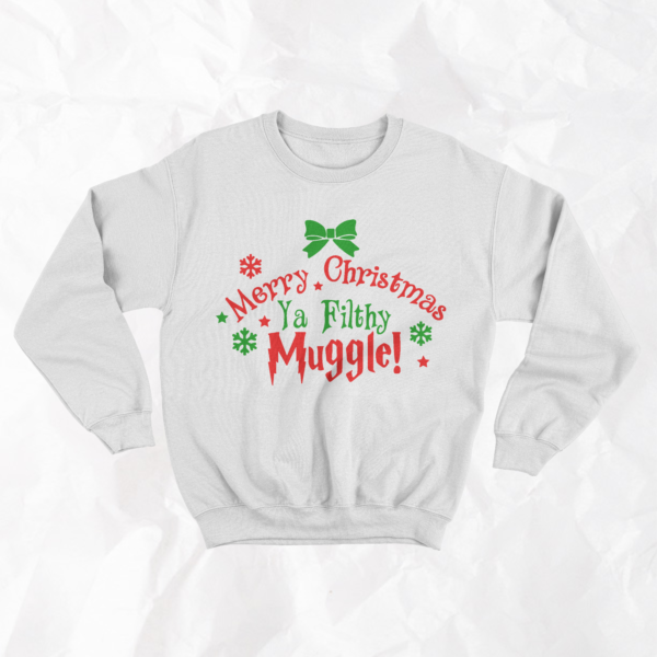 Merry Christmas Ya Filthy Muggle - Adult Crewneck - Image 4