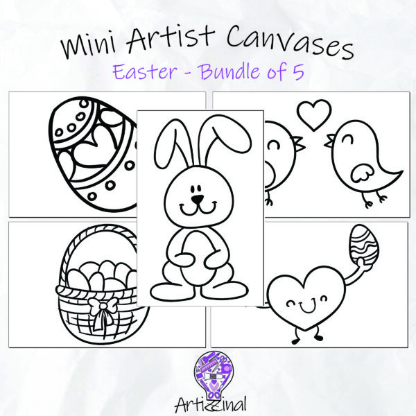 Mini Artist Canvases - Bundle of 5 - Easter